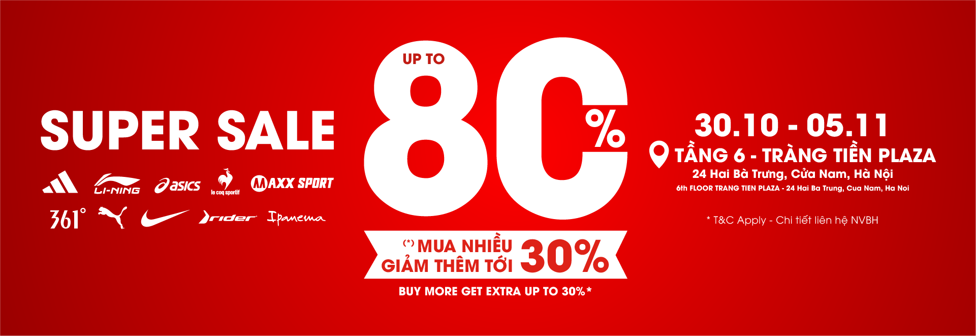 Super Sale 2026 ChÍnh ThỨc ĐỔ BỘ TẦng 6, TrÀng TiỀn Plaza